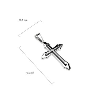 Kreuz Schwarz Silber
