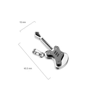 Gitarre Schwarz Silber