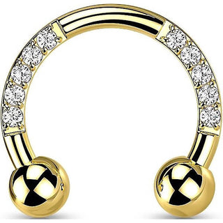 Titan Hufeisen Piercing Zirkonia