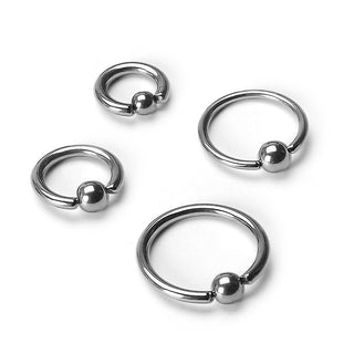 Titan Ring Silber Klemmkugelring
