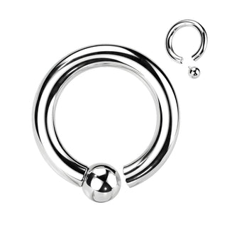 Titan Ring Kugel Silber Klemmkugelring