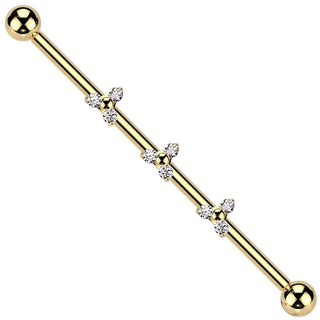 Titan Industrial Barbell Dreifaltigkeit Dreieck Zirkonia Push-In
