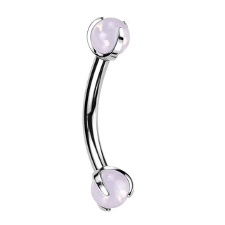 Curved Barbell Halbedelstein Innengewinde