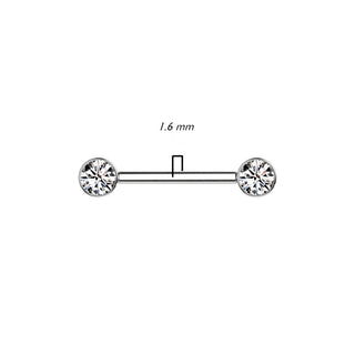 Titan Nippelpiercing Zirkonia Innengewinde