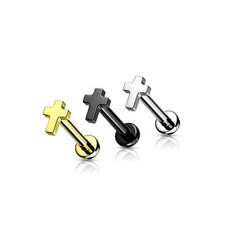 Titan Labret Kreuz Flach Innengewinde