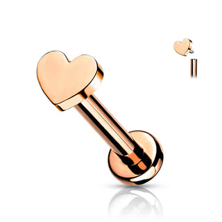 Titan Labret Herz Flach Innengewinde
