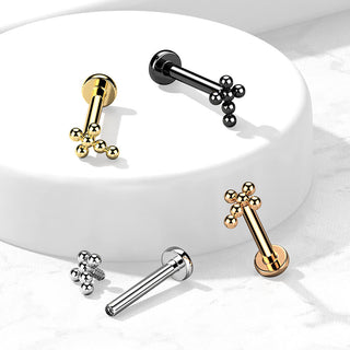 Titan Labret Kreuz Innengewinde