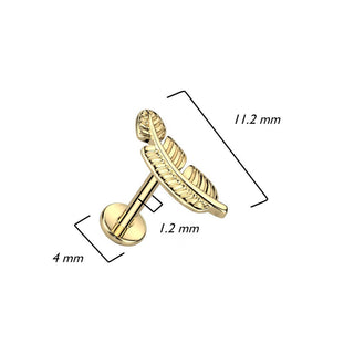Titan Labret Feder Innengewinde