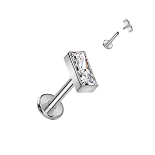 Titan Labret Zirkonia Innengewinde