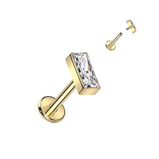 Titan Labret Zirkonia Innengewinde