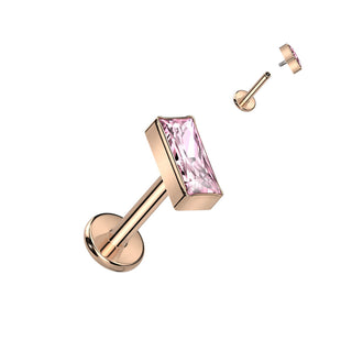 Titan Labret Zirkonia Innengewinde