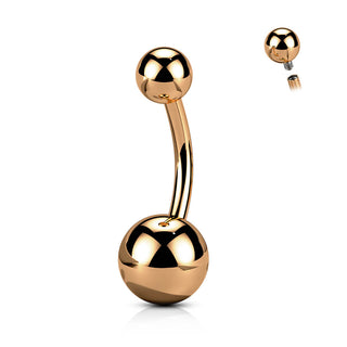 Titan Bauchnabelpiercing Kugel PVD Innengewinde