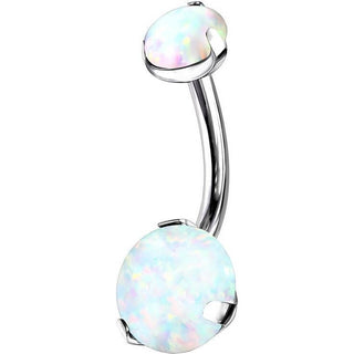 Titan Bauchnabelpiercing Opal Krappenfassung Innengewinde