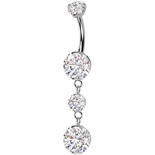 Titan Bauchnabelpiercing Anhänger Zirkonias Innengewinde