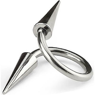 Hufeisen Piercing Stachel Twister Silber