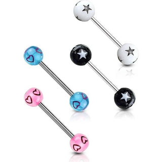 Barbell Kugel Stern Herz, 4 Stück