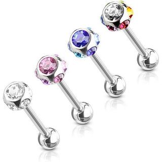 Barbell Kugel Zirkonia, 4 Stück