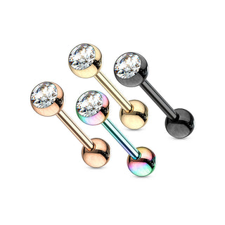 Barbell Kugel Zirkonia PVD, 4 Stück