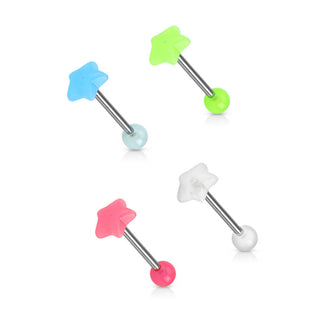 Barbell Stern Glow in the Dark, 4 Stück