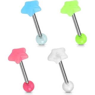 Barbell Stern Glow in the Dark, 4 Stück