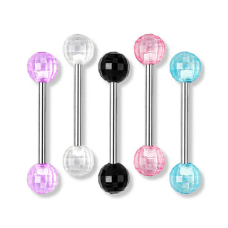 Barbell Acryl Disco Kugel, 5 Stück