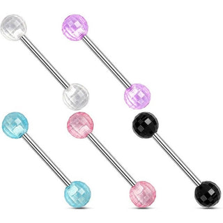 Barbell Acryl Disco Kugel, 5 Stück