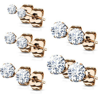 Zirkonia Silber 5 Paar, 5 Paar