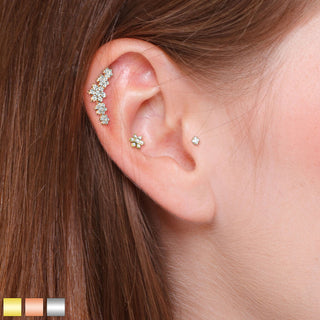 Labret Set Zirkonia, 3 Stück