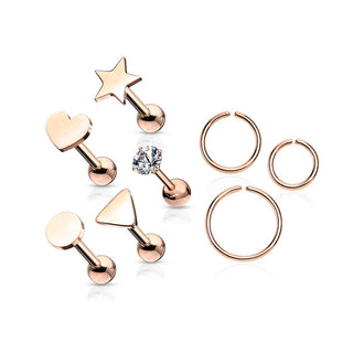 Vorteilspack Set Barbell Bendable Ring, 8 Stück