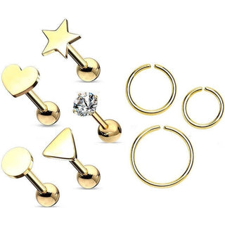 Vorteilspack Set Barbell Bendable Ring, 8 Stück