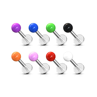 Labret Acryl Kugel, 8 Stück