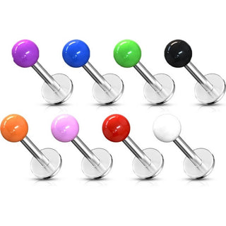 Labret Acryl Kugel, 8 Stück