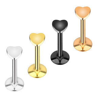 Labret Herz Innengewinde, 4 Stück