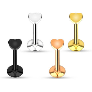 Labret Herz Innengewinde, 4 Stück