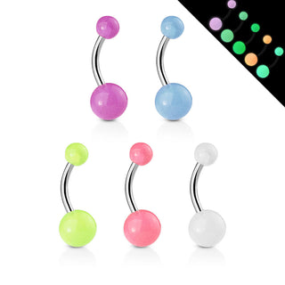 Bauchnabelpiercing Glow in the Dark, 5 Stück