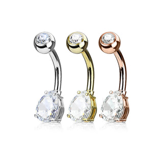 Bauchnabelpiercing Tropfen Zirkonia, 3 Stück