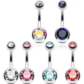 Bauchnabelpiercing Zirkonia, 6 Stück