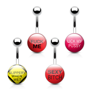 Bauchnabelpiercing Set Motive, 4 Stück