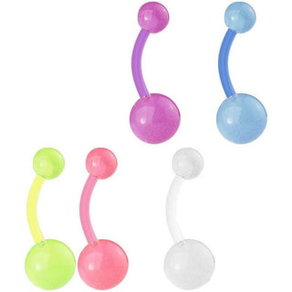 Bauchnabelpiercing Glow in the Dark, 5 Stück