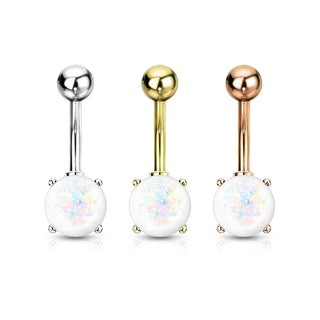 Bauchnabelpiercing Zirkonia Rund PVD, 3 Stück