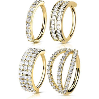 Ring Set Zirkonia Biegbar, 4 Stück