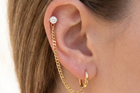 Piercing mit Kette