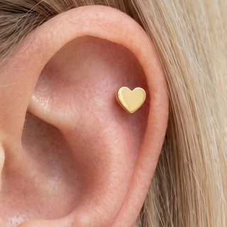 Heart Ear Piercings – selection on linen