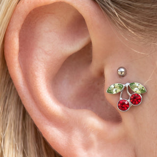 Cherry Piercings – selection on linen