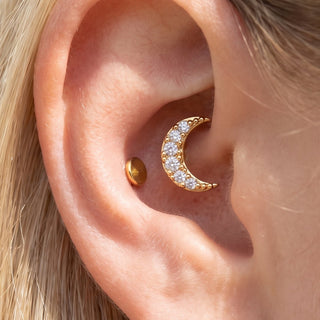 Moon Piercings – selection on linen