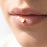 Lippenpiercing Herz