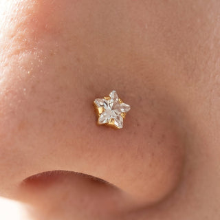 Star Nose Piercings – selection on linen