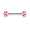 Barbell Acrylic Heart Ballls