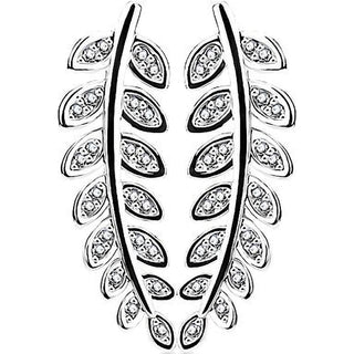 Ear Crawler Leaves Silver Zirconia