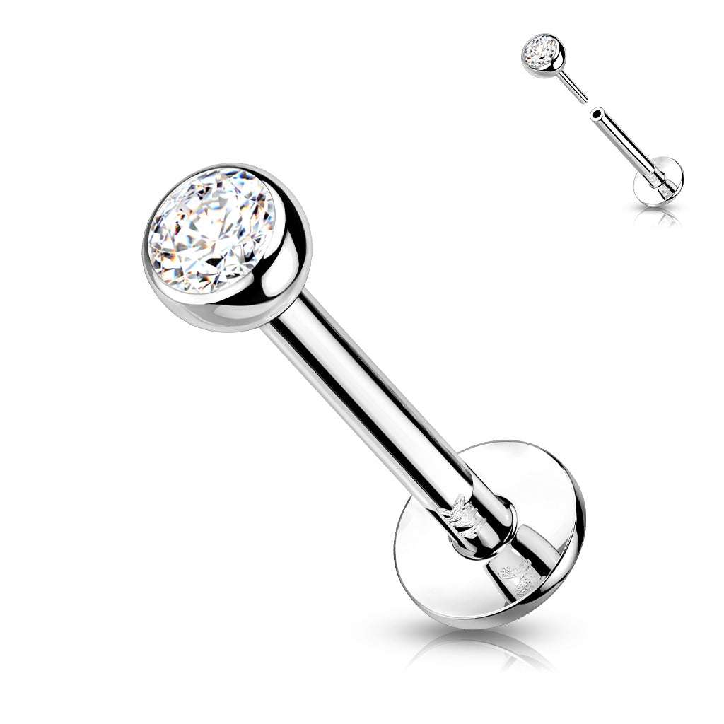 Industrial, Intim, Ohr Piercing 316L Stahl Stab 1,6 X 32 Mm Rosegold Mit Kugeln In Diamant (Frosted) Optik - Foto 8